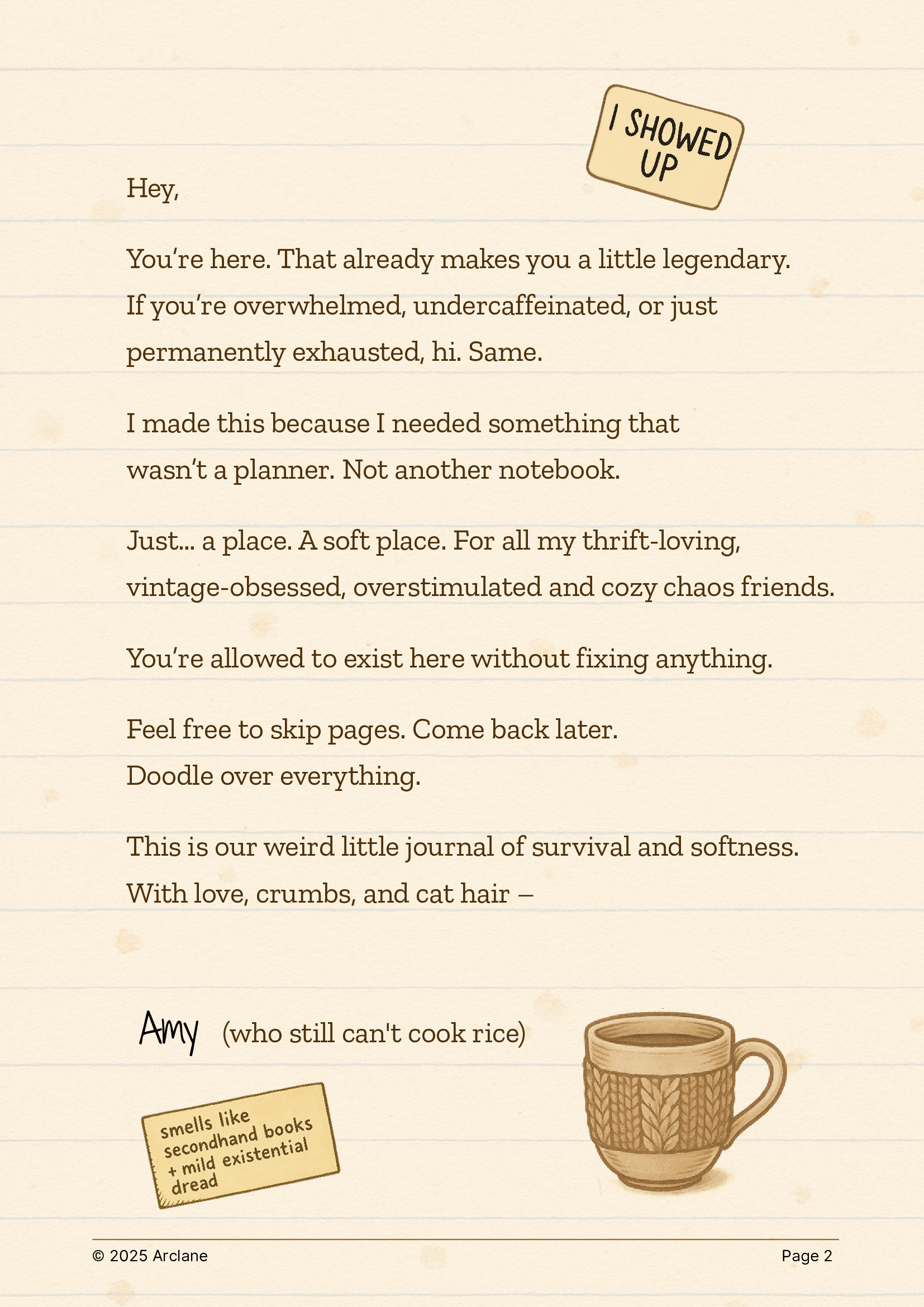 Journal for  the Fictional Adult