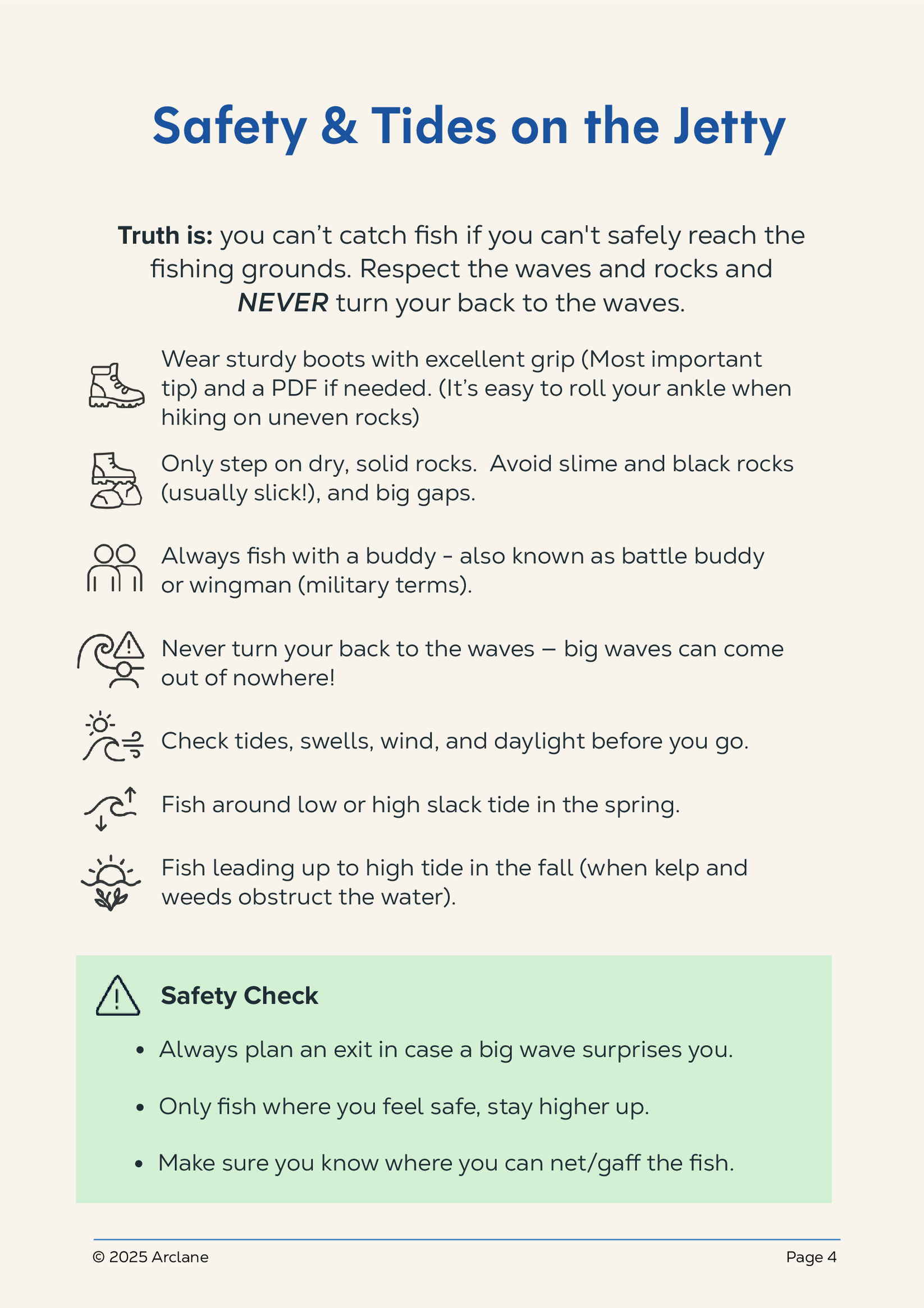 Safety and tides page